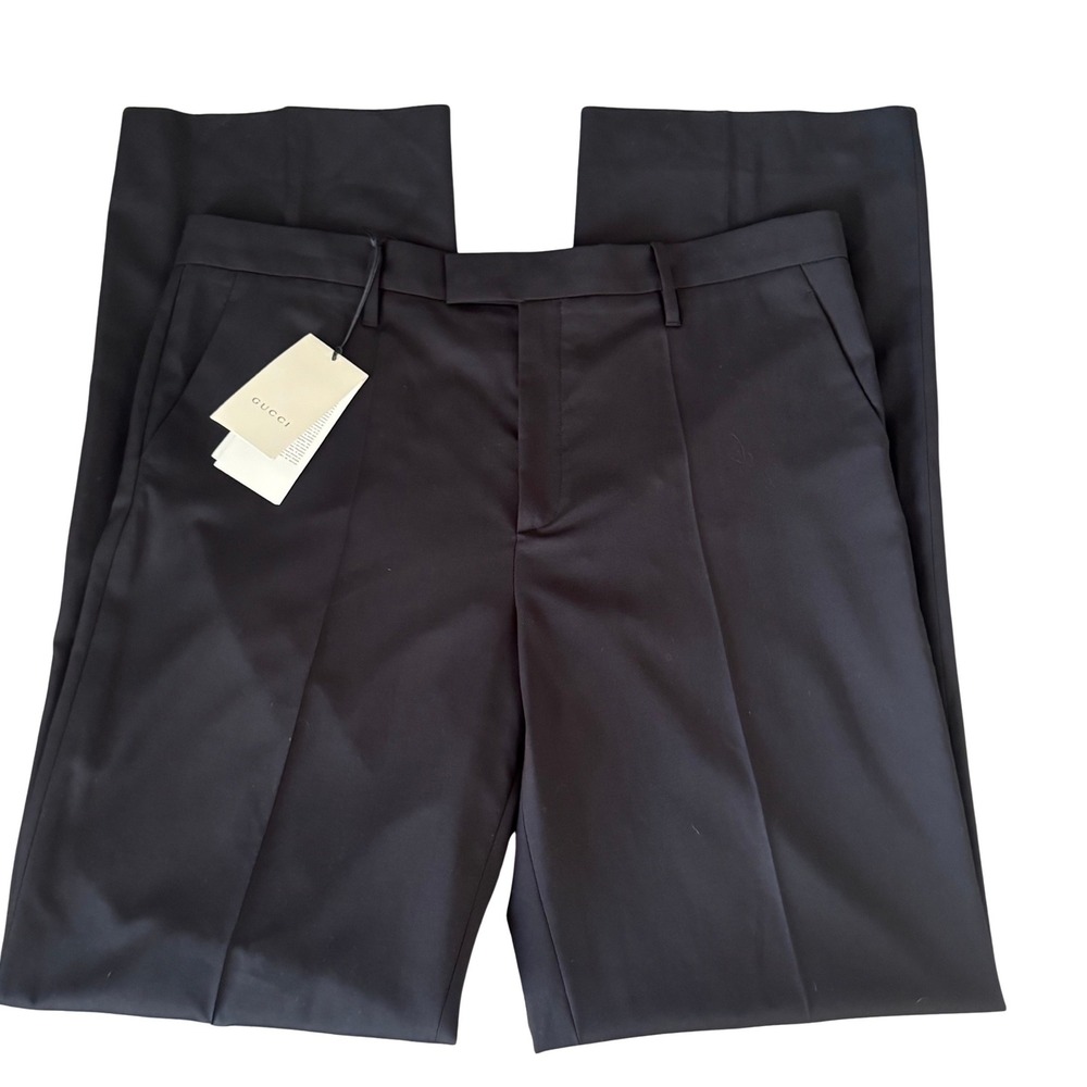 Gucci Men's Employee Uniform Wool Dress Pants Black 50 NWT Rare